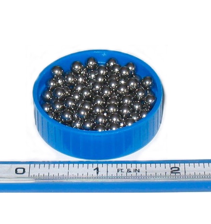 1/8 INCH BALLS AISI52100 STEEL DAMASCUS CANNISTER FORGING FOR BILLETS 1/2 LB 
